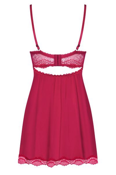 Бебидолл Obsessive Rosalyne babydoll & thong red L/XL вид 7
