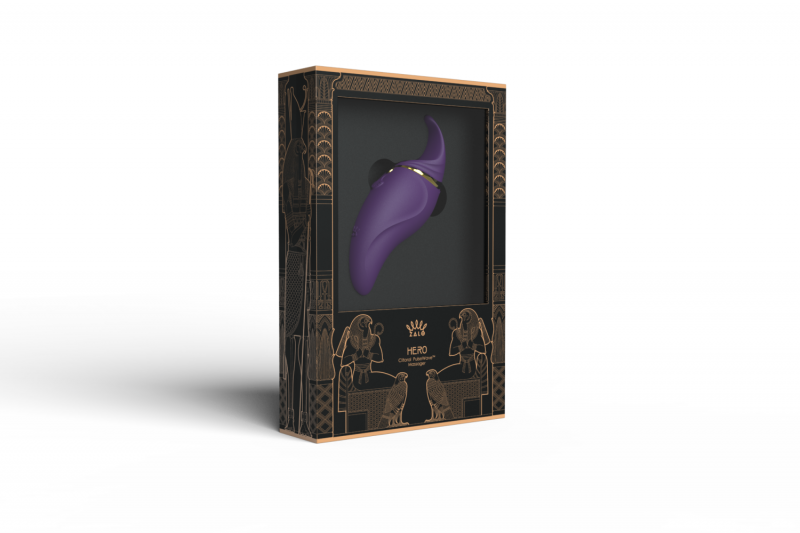 Клиторальный вибромассажер с язычком и вибрацией Zalo Hero, Twilight Purple вид 3