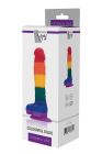 Райдужний фалоімітатор на присосці Dream toys Colourful Love Rainbow Dildo, 20 см х 3.8 см вид 3