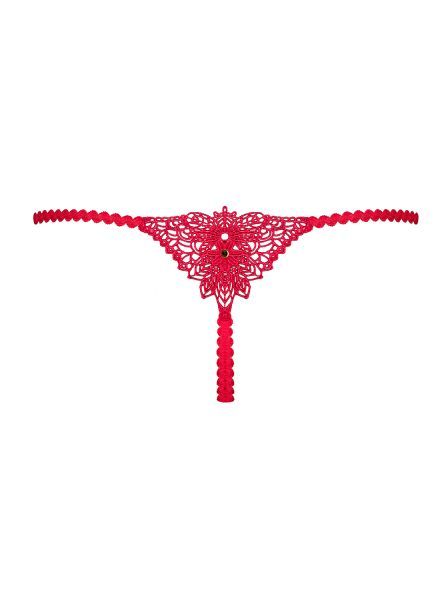 Стринги Obsessive Hetea thong red S/M вид 5