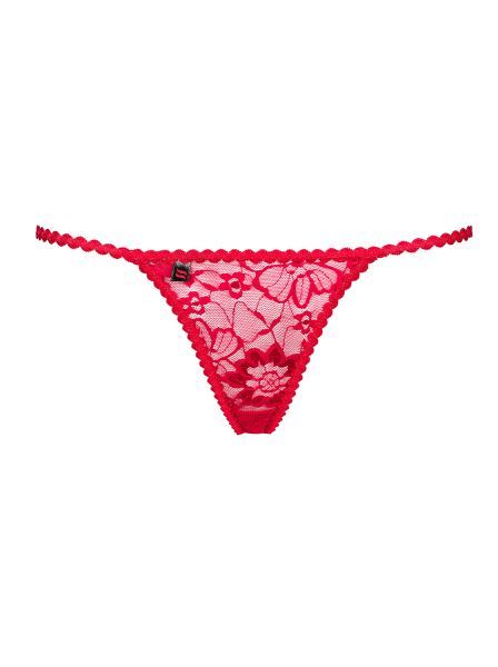 Стринги Obsessive Hetea thong red S/M вид 7