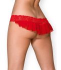 Стринги кружевные Obsessive 863-THO-3 красные, L/XL вид 5