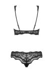 Комплект кружевной Obsessive Luvae черный, S/M вид 7