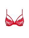 Мереживний бюстьє Obsessive 829-BRA-3 червоний, S/M
