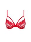 Кружевной бюстье Obsessive 829-BRA-3 красный, S/M вид 6