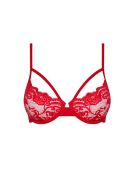 Кружевной бюстье Obsessive 829-BRA-3 красный, S/M