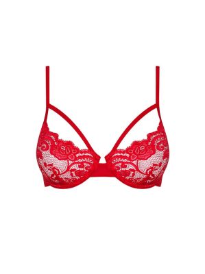 Кружевной бюстье Obsessive 829-BRA-3 красный, S/M