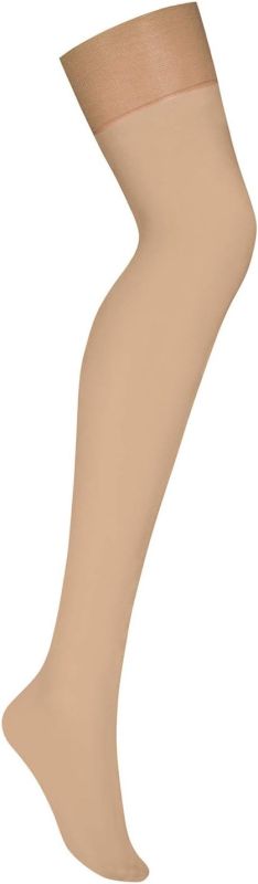 Панчохи тілесні з щільними гумками Obsessive S800 тілесні, L/XL вид 3
