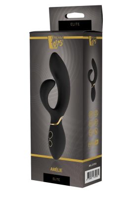 Вібромасажер кролик Dream Toys ELITE AMELIE чорний