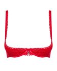 Бюстгальтер з відкритими філіжанками Obsessive Lovica, червоний, S/M вид 4