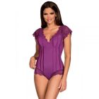 Боді Obsessive Moketta teddy purple S / M вид 2