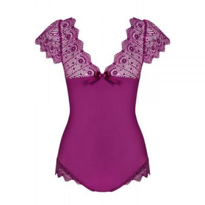 Боді Obsessive Moketta teddy purple S / M