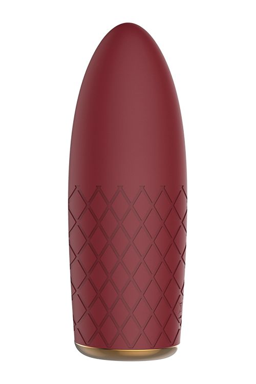 Компактный вибромассажер с рельефной поверхностью Dream Toys Marly, бордовый, 11 х 4 см вид 4