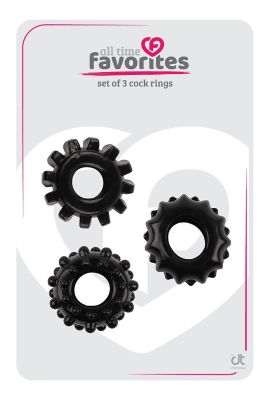 Набор эрекционных колец ALL TIME FAVORITES COCKRINGS