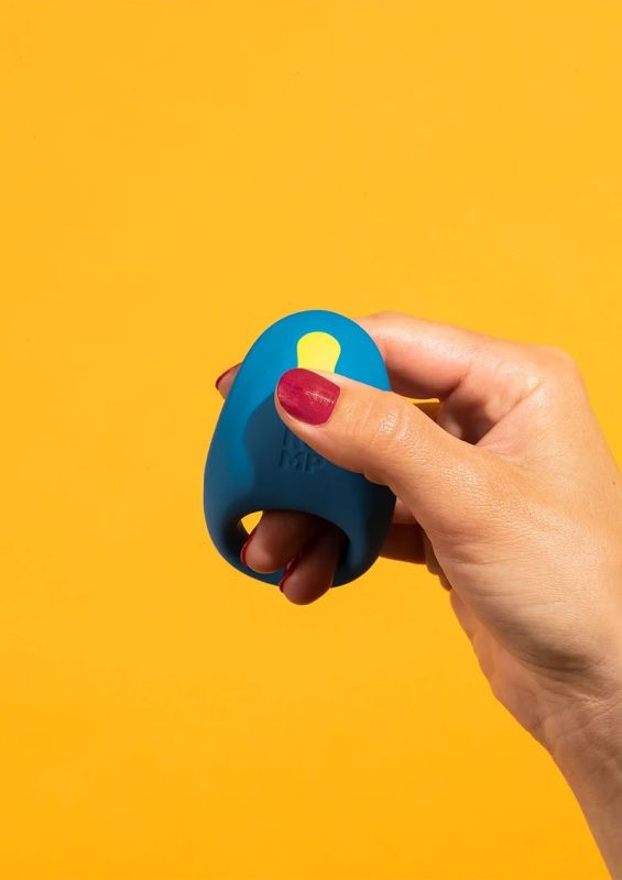 Перезаряжаемое вибрационное эрекционное кольцо Romp Juke синее вид 8