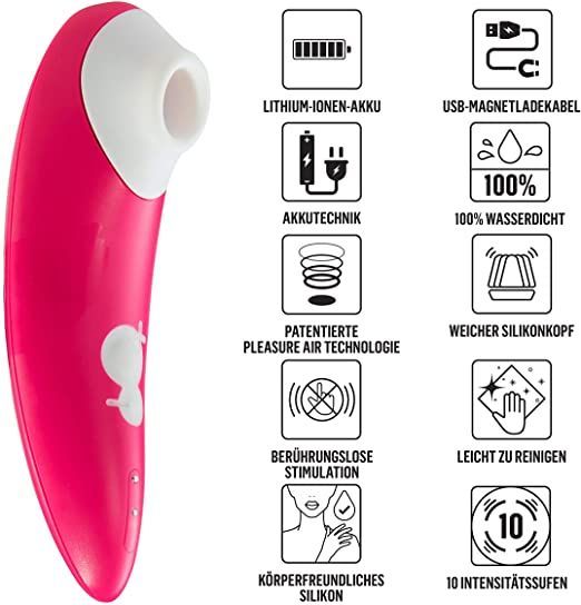 Кліторальний вакуумний стимулятор Romp Shine рожевий вид 3