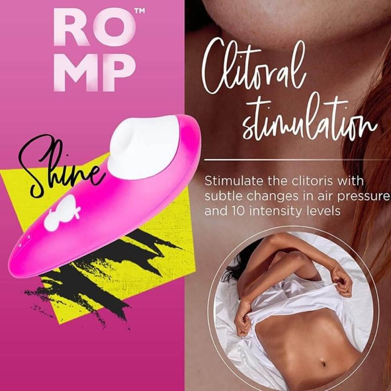 Кліторальний вакуумний стимулятор Romp Shine рожевий вид 4