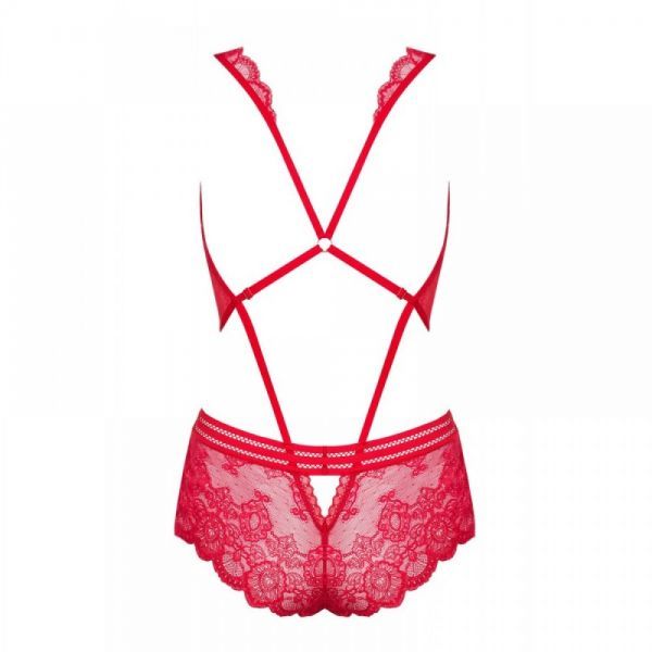 Боди Obsessive 853-TED-3 teddy red S/M вид 5