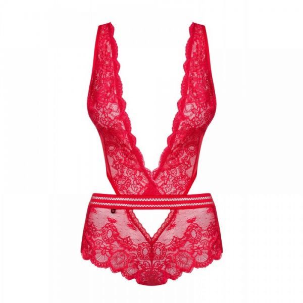 Боди Obsessive 853-TED-3 teddy red S/M вид 6