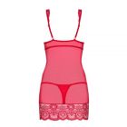Боди Obsessive 853-CHE-3 chemise thong red S/M вид 4