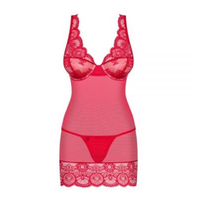 Боді 853-CHE-3 chemise thong red S / M