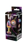 Dt21782 Райдужна анальна пробка GLEAMING LOVE MULTICOLOUR PLUG MEDIUM вид 3