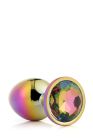 Dt21782 Райдужна анальна пробка GLEAMING LOVE MULTICOLOUR PLUG MEDIUM вид 5