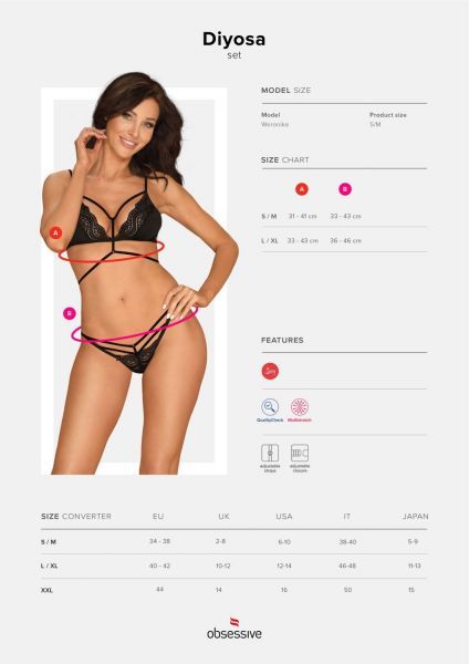 Комплект Obsessive DIY set 2-pcs black L / XL вид 3