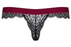 Стринги ажурные Obsessive Rossita, черный/бордовый, S/M вид 9