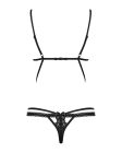 Боді мереживне зі стрепами Obsessive Wonderia чорний, S/M вид 5