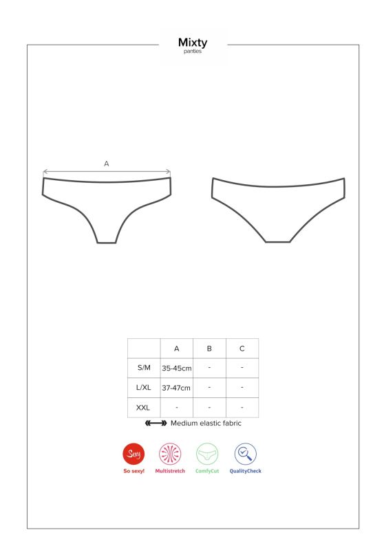 Трусики Obsessive Mixty Panties Black L/XL вид 6