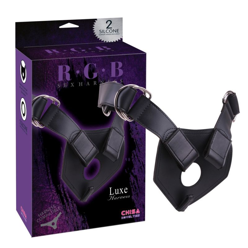 Трусики для страпона Chisa R.G.B Sex Luxe Harness, черные вид 2