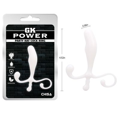 Стимулятор простаты Chisa GK Power Party с анатомическим рельефом, белый