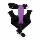 Страпон силіконовий Chisa R.G.B. Amor на трусиках зі штучної шкіри, фіолетовий вид 4