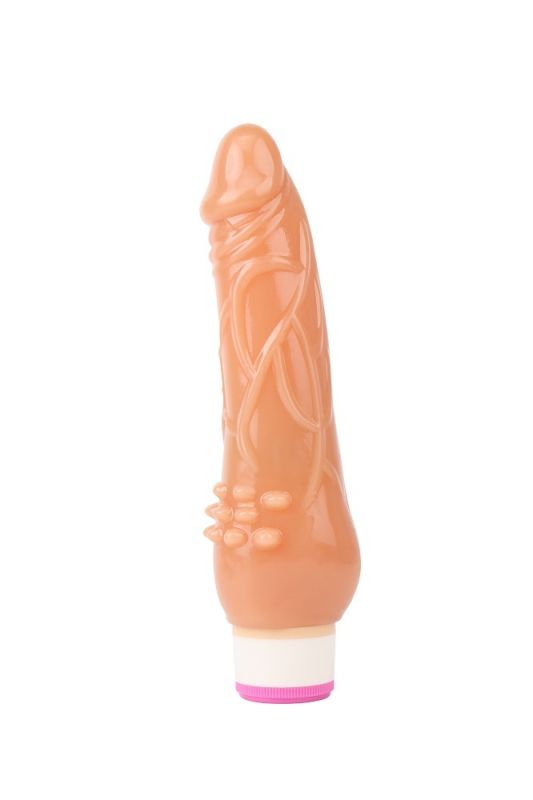 Вибратор реалистичный, рельефный Chisa Basic Luv Theory Beginner Rider, бежевый вид 3