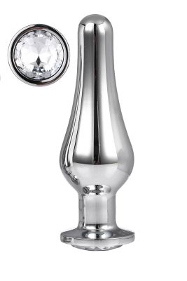 DT21825 анальна пробка конічної форми Dream Toys GLEAMING LOVE SILVER PLEASURE PLUG L