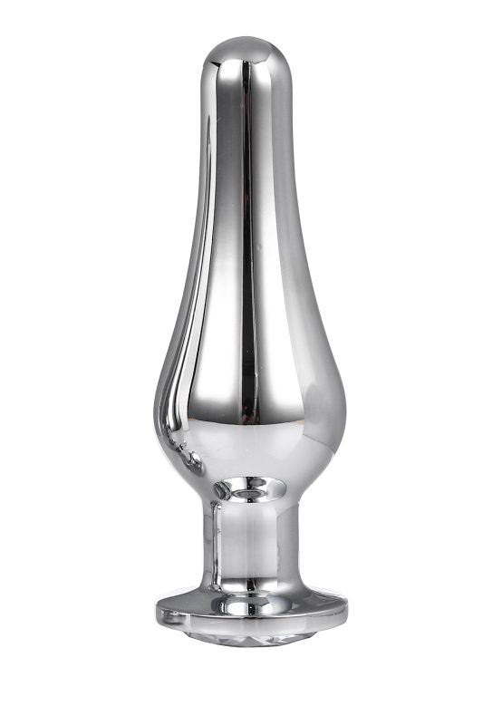 DT21825 Анальная пробка конической формы Dream Toys GLEAMING LOVE SILVER PLEASURE PLUG L вид 4
