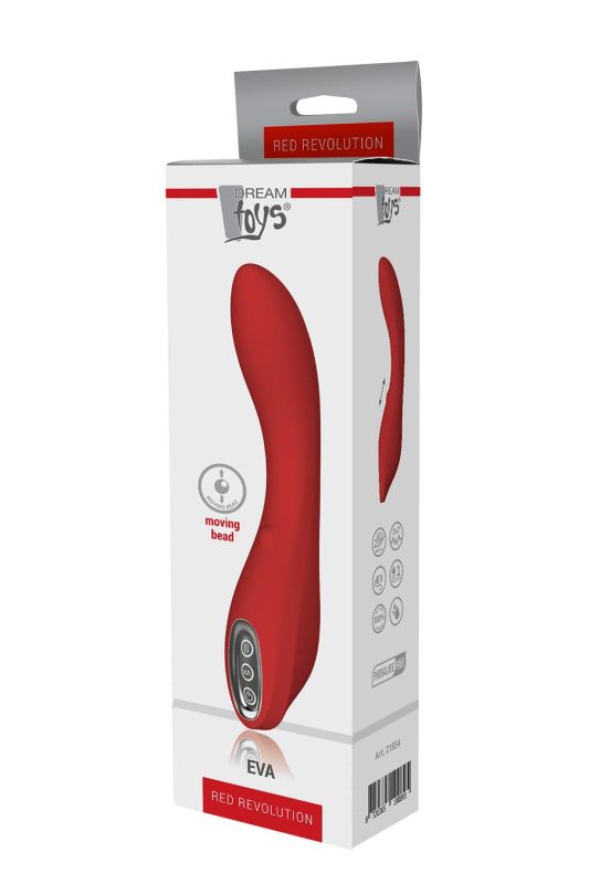Вибратор с движущимся шариком Dream Toys RED REVOLUTION EVA вид 3