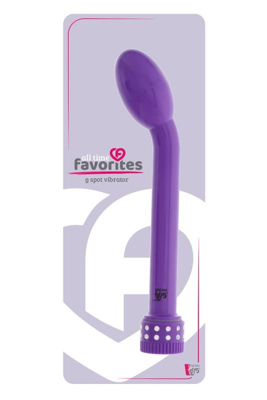 Вибромассажер для точки G со стразами Dream toys Good Vibes, фиолетовый вид 4