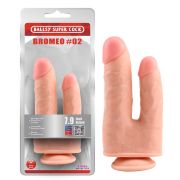 Фаллоимитатор двойной с мошонкой Chisa Ballsy Super Cock Bromeo # 02 на присоске, телесный