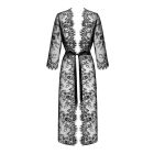 Пеньюар Obsessive Lashy полупрозрачный кружевной, черный, S/M вид 5