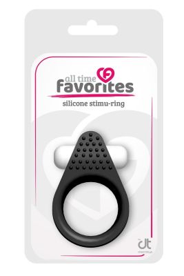 Эрекционное кольцо LIT-UP SILICONE STIMU RING 1, BLACK