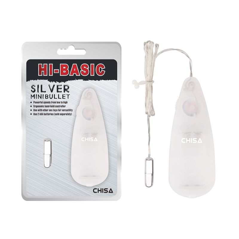 Вибропуля с пультом управления Chisa Hi-Basic Silver Mini Bullet вид 2