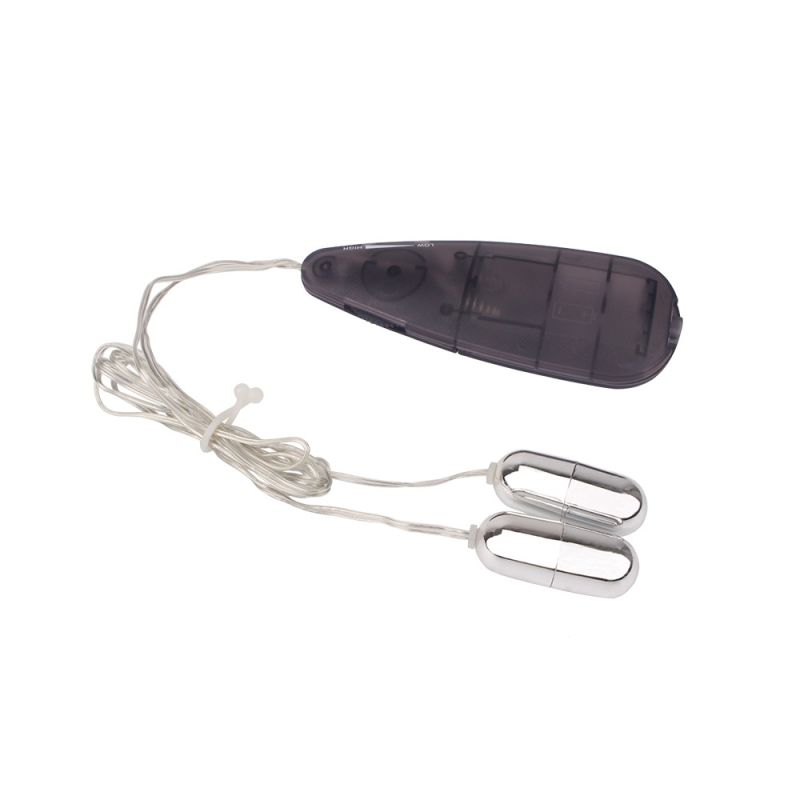 Вібропулі сріблясті Chisa Hi-Basic Double Play Bullets Vibrator з чорним пультом управління вид 4