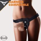 Фаллоимитатор самосмазывающийся Blush Dr. Skin Glide на присоске, бежевый вид 3