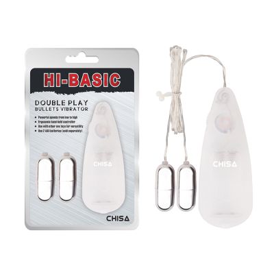 Віброяйця з пультом Chisa Hi-Basic Double Play Bullets, сріблясті