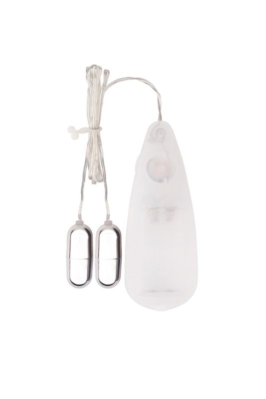 Віброяйця з пультом Cisa Hi-Basic Double Play Bullets, сріблясті вид 3