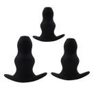 Набор анальных тоннелей Chisa Black Mont Rippled Anal Juicer Kit, черный вид 3