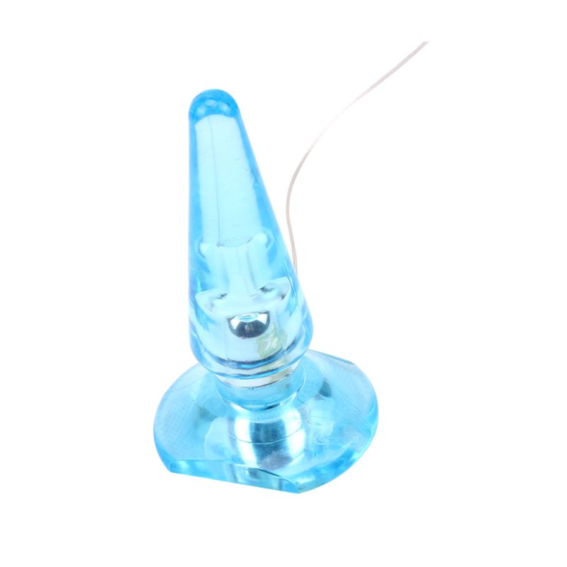 Анальная пробка с вибрацией и пультом Chisa Hi-Basic NICOLE'S голубая вид 6