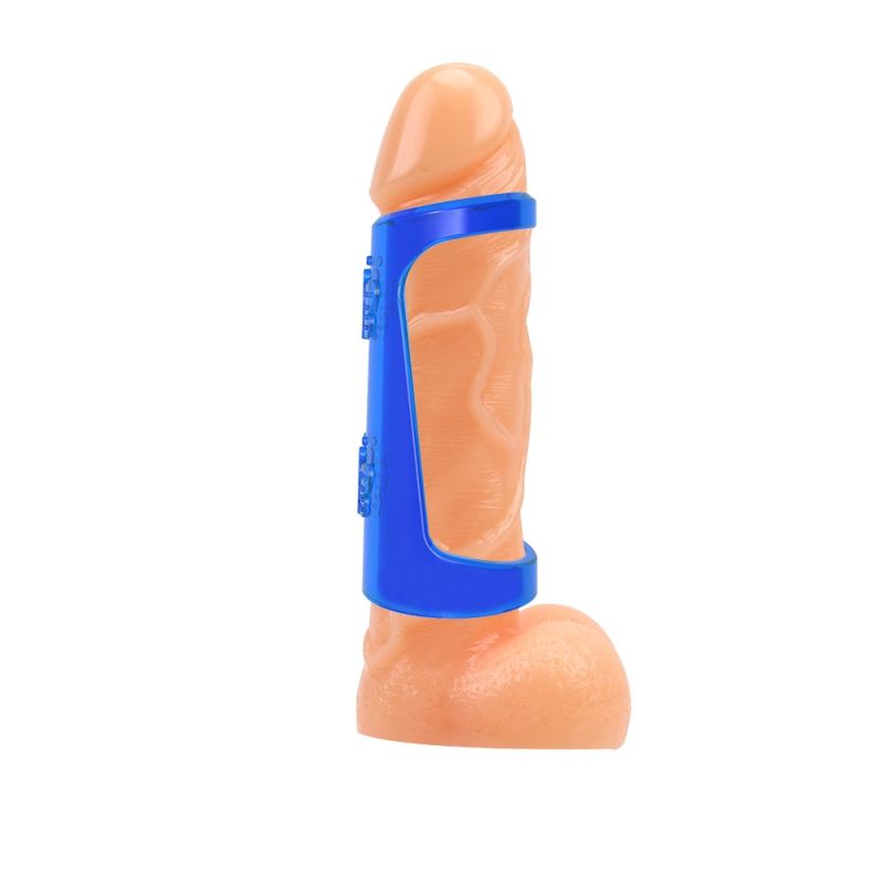 Ерекційне кільце Chisa Get Lock Double Girth Cages з двома кріпленнями, прозоре вид 4